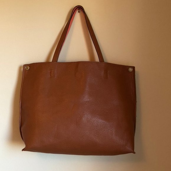 Free People Vegan Leather Reversible Tote Bag